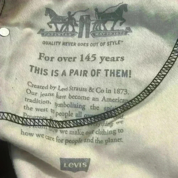 Black men’s Levi Strauss & Co. jeans pants: - Picture 7 of 7